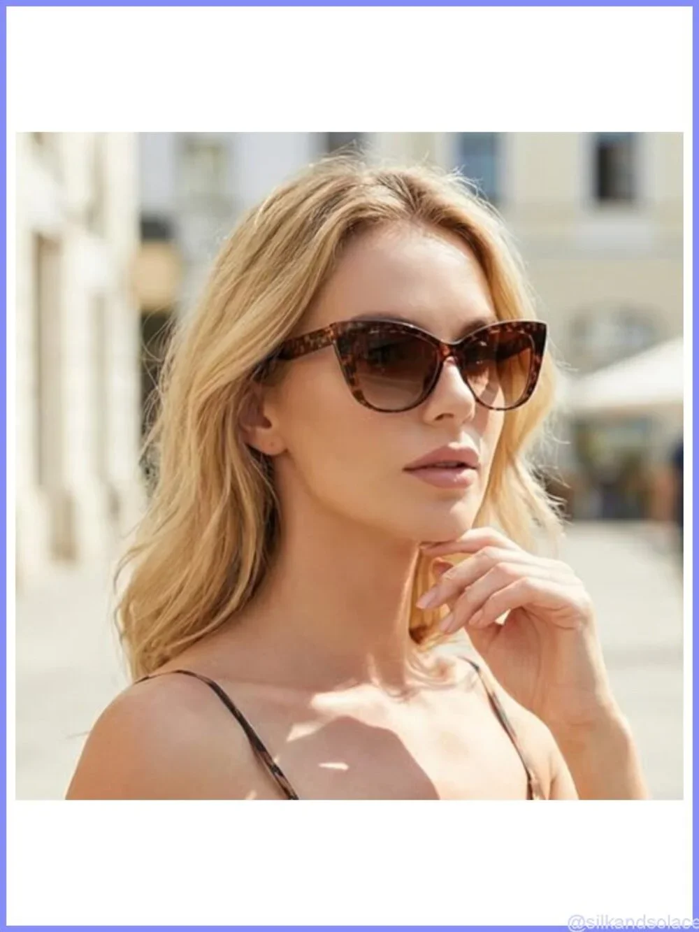2 Pack Cat Eye Sunglasses Retro Vintage Square UV Protection Oversized